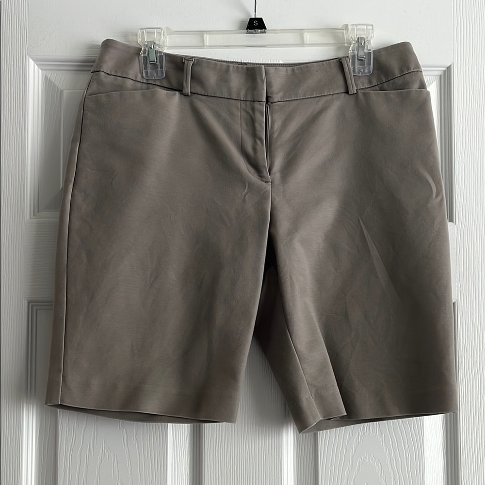 Apt. 9 Gray Bermuda Shorts Tailored Cotton Blend